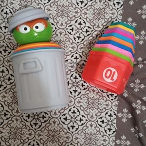 Toddlers stacking toys